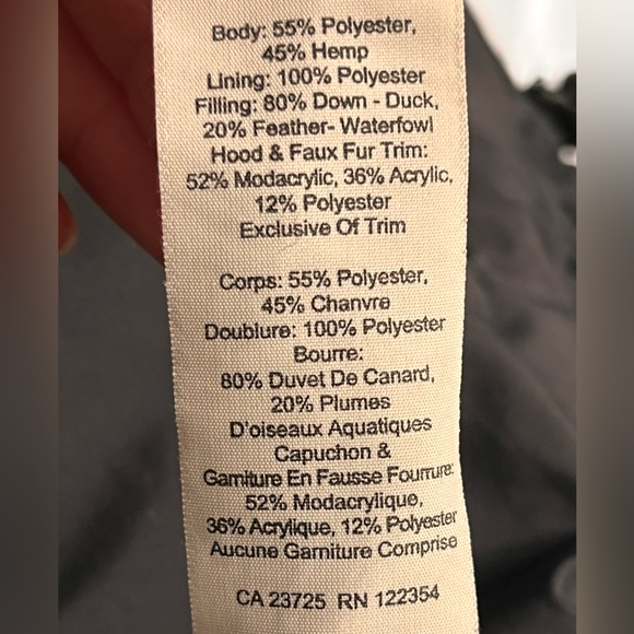 Aritzia Military Edition Duck Down Fishtail Parka in Black, women’s XS - Picture 10 of 11